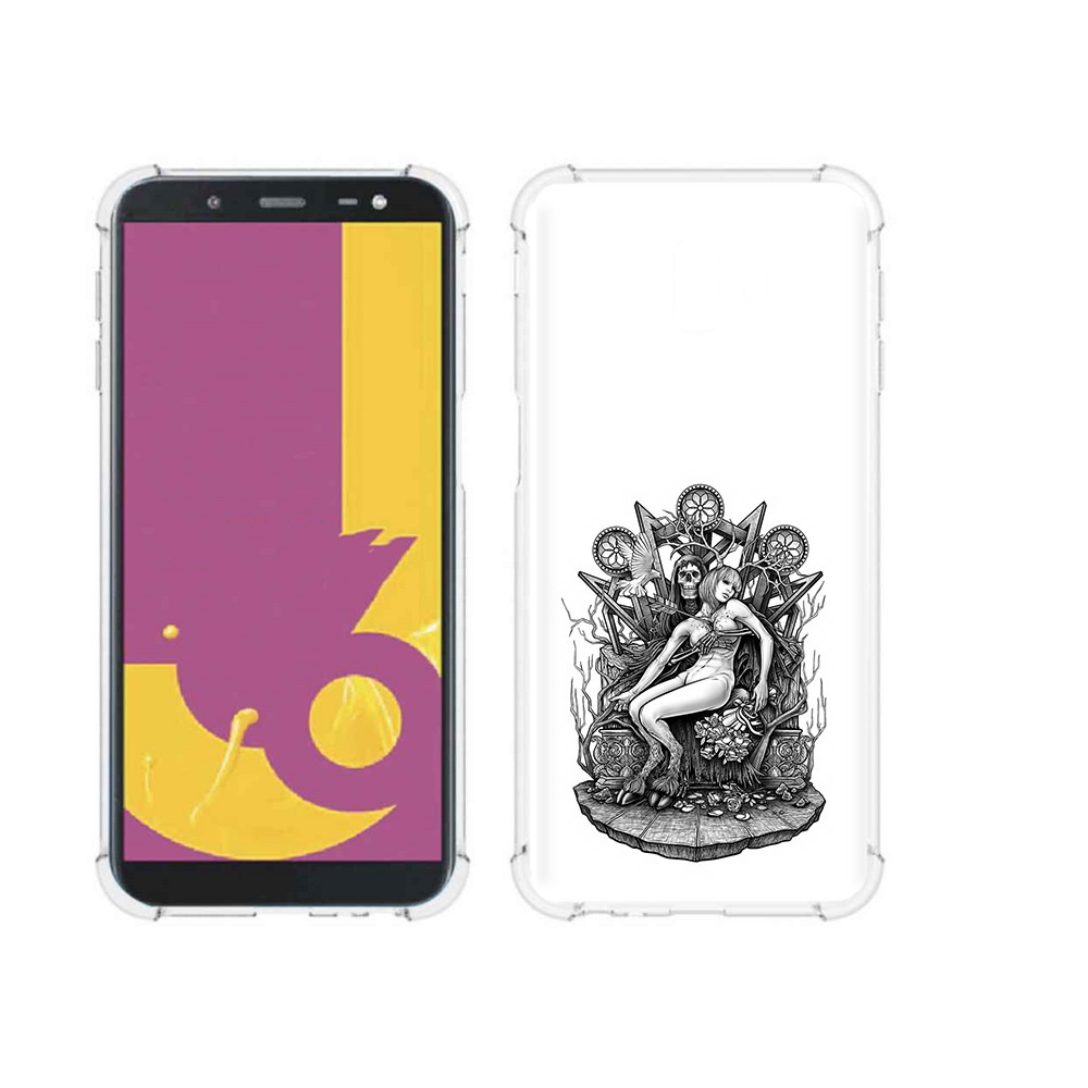 

Чехол MyPads Tocco для Samsung Galaxy J6+ (2018) девушка на троне (PT119175.557.309), Прозрачный, Tocco