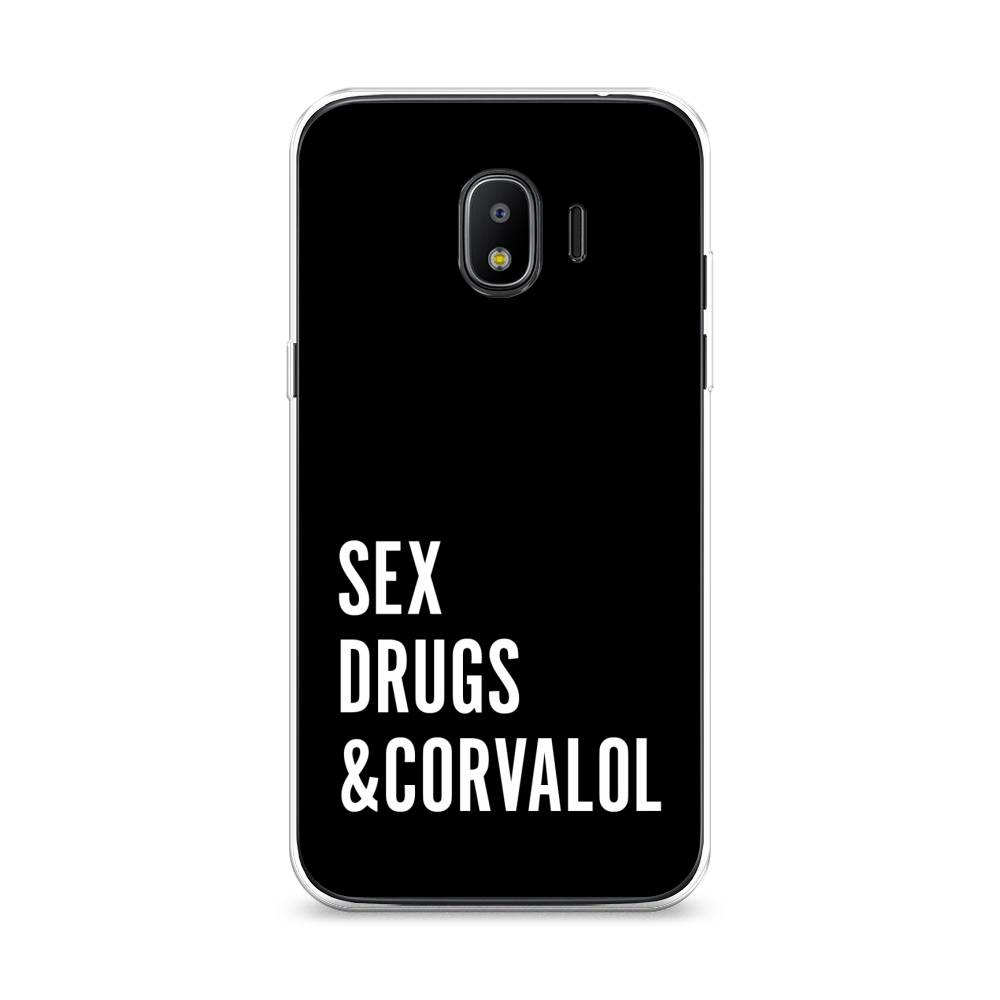 

Чехол на Samsung Galaxy J2 2018 "Corvalol", Черный;серый;белый, 25650-6