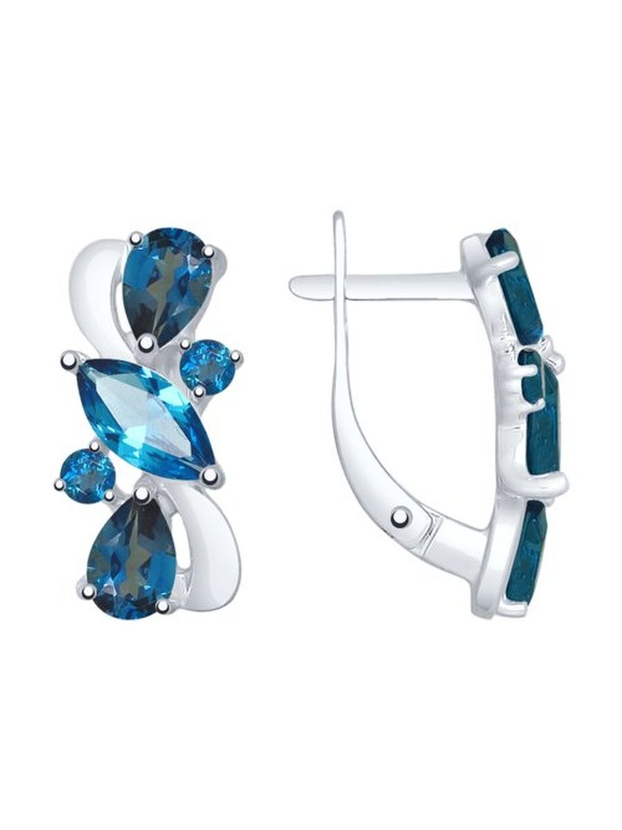 

Серьги из серебра TEO MAORI 892021802, топаз, 892021802