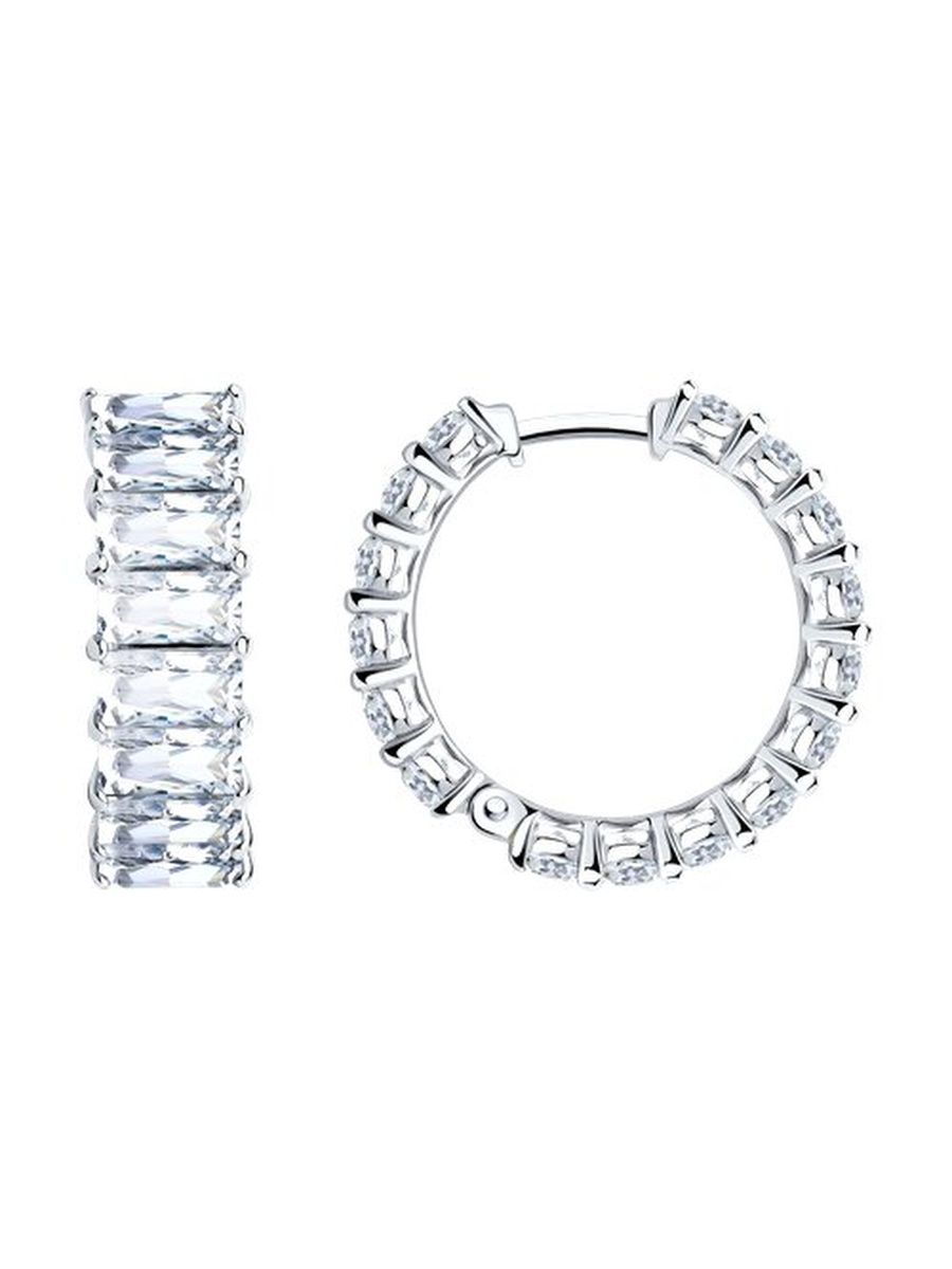 

Серьги конго из серебра TEO MAORI 894025316, фианит, 894025316