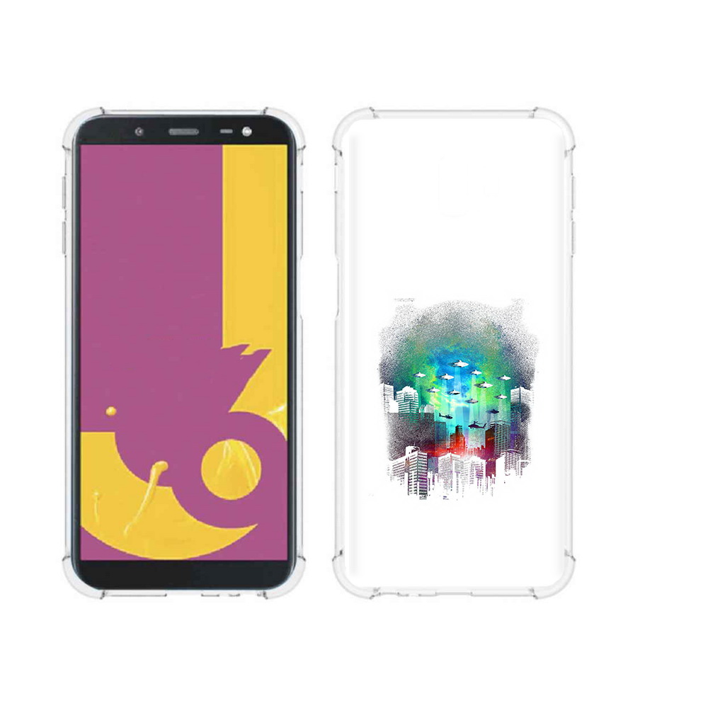 

Чехол MyPads Tocco для Samsung Galaxy J6+ (2018) город в свечении (PT119175.557.296), Прозрачный, Tocco