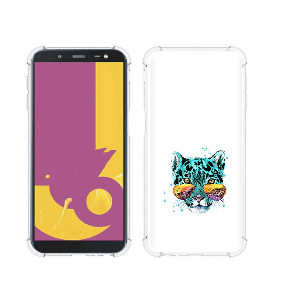 

Чехол MyPads Tocco для Samsung Galaxy J6+ (2018) голубой лео (PT119175.557.294), Прозрачный, Tocco