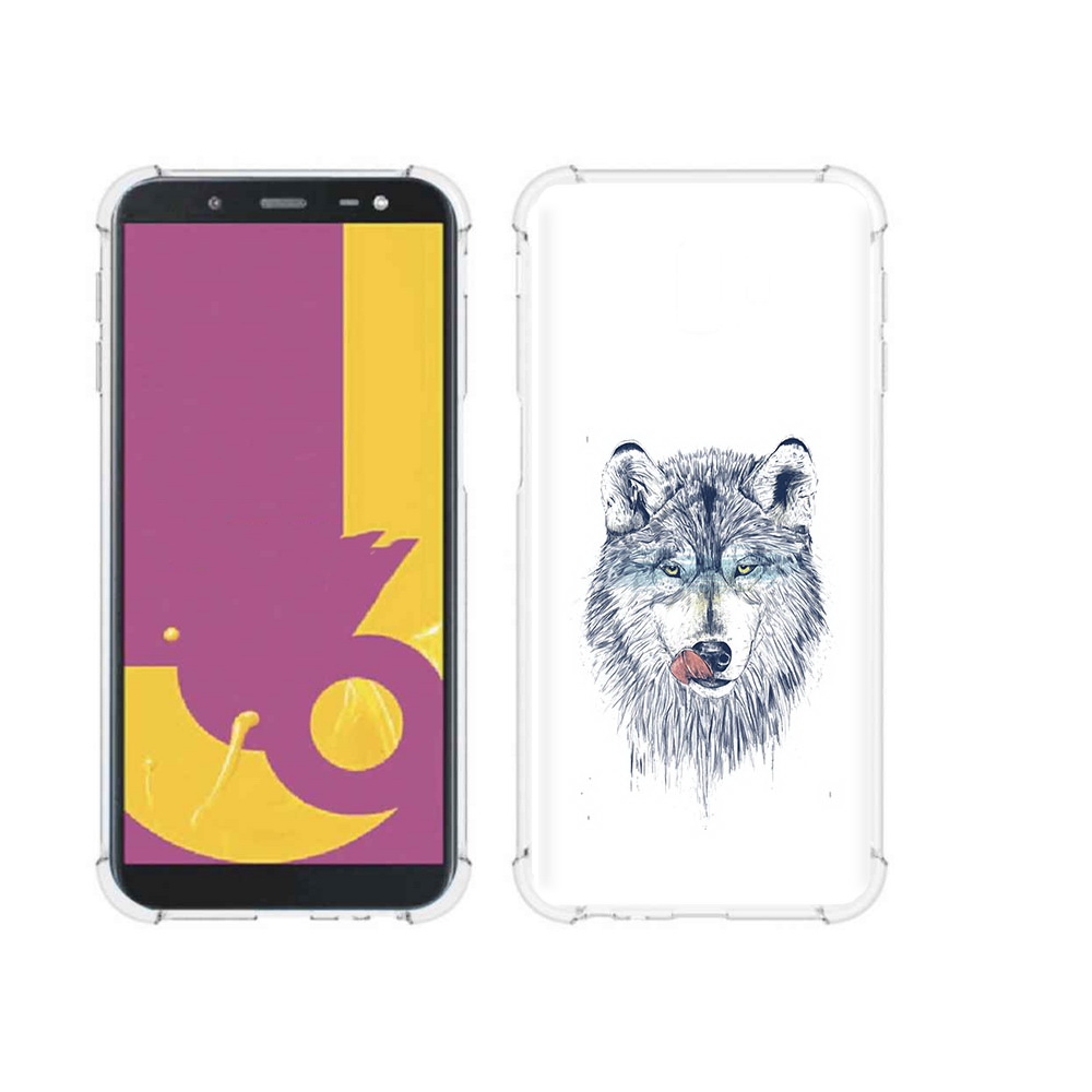 

Чехол MyPads Tocco для Samsung Galaxy J6+ (2018) голодгый волк (PT119175.557.292), Прозрачный, Tocco
