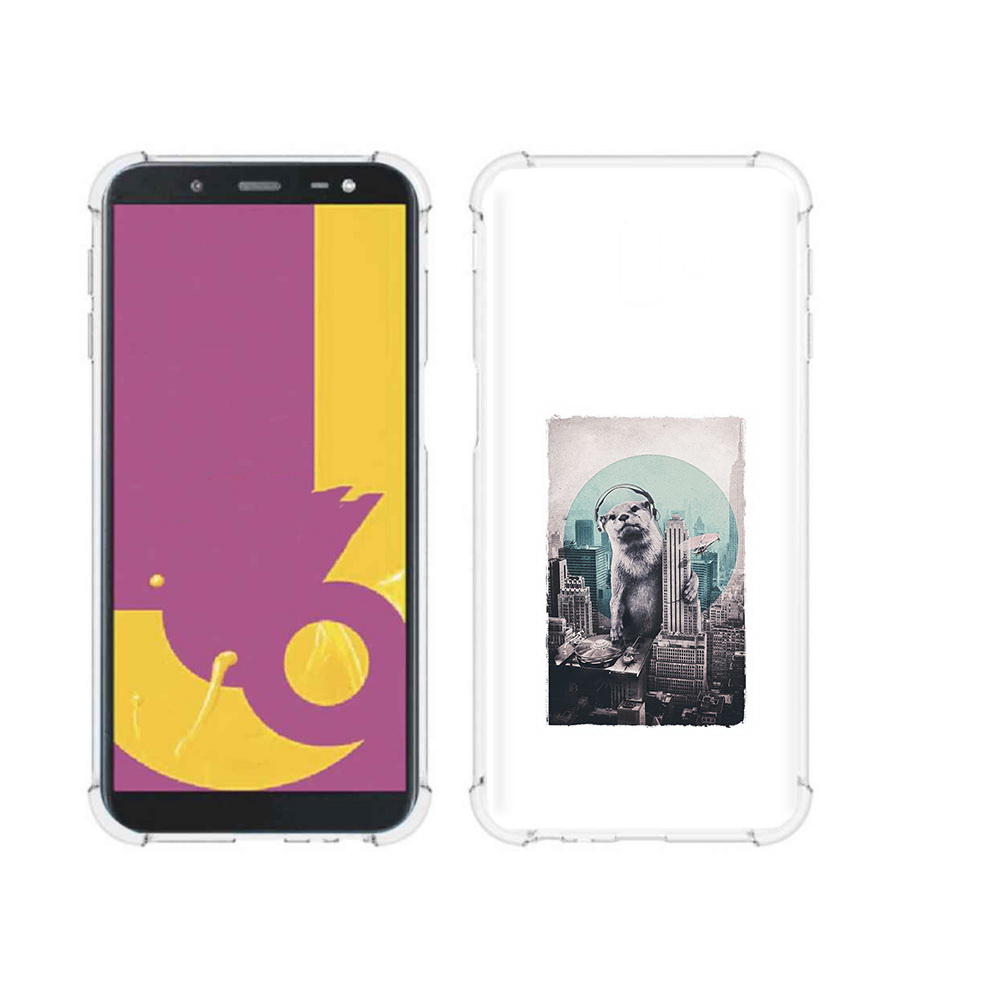 

Чехол MyPads Tocco для Samsung Galaxy J6+ (2018) выдра в городе (PT119175.557.283), Прозрачный, Tocco