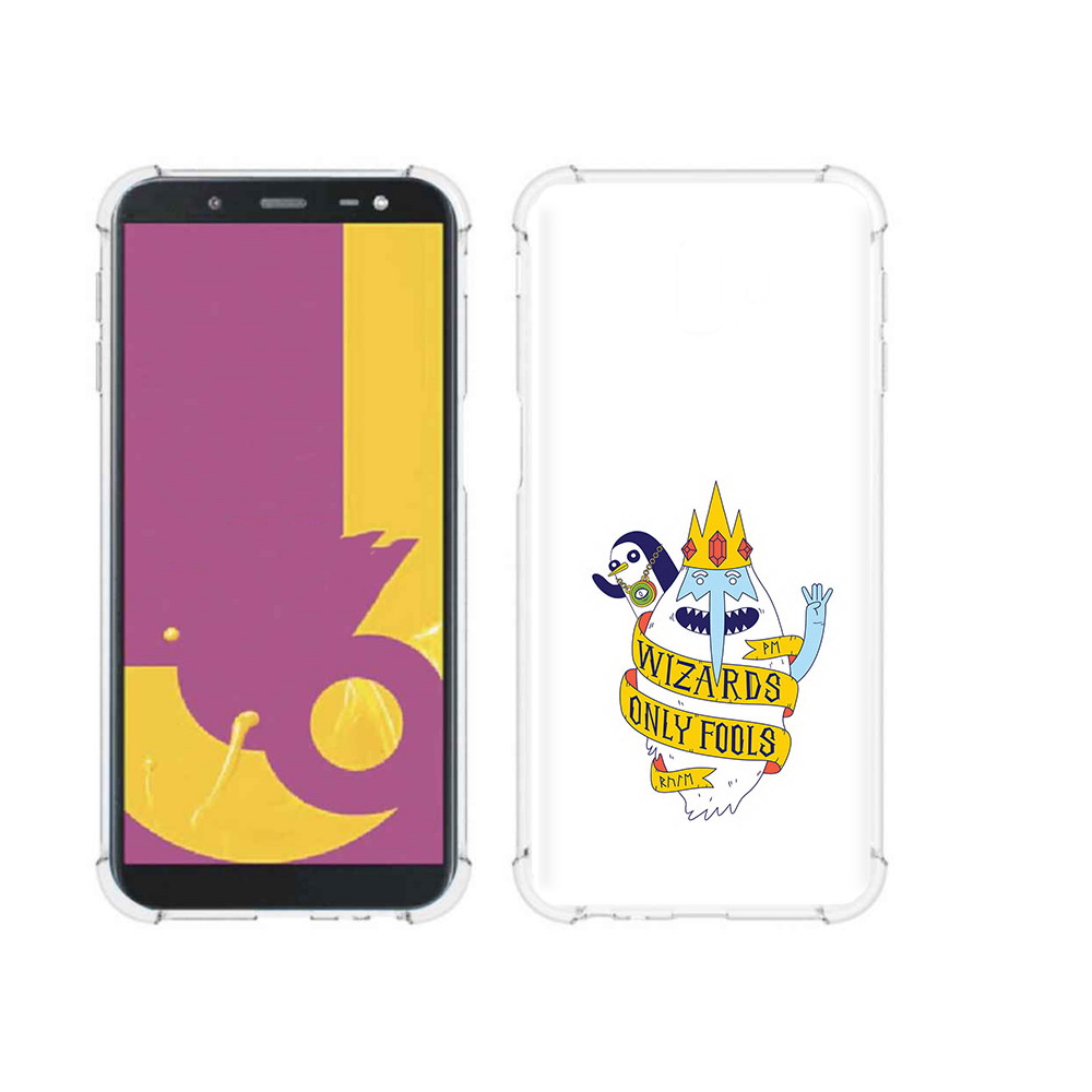 

Чехол MyPads Tocco для Samsung Galaxy J6+ (2018) время приключений снежный король, Прозрачный, Tocco