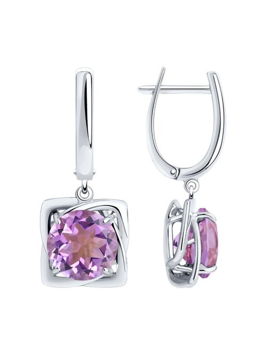 

Серьги из серебра TEO MAORI 894-321-00985-2, аметист, 894-321-00985-2