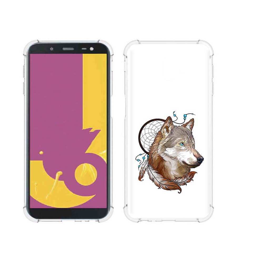 

Чехол MyPads Tocco для Samsung Galaxy J6+ (2018) волк и ловец снов (PT119175.557.269), Прозрачный, Tocco