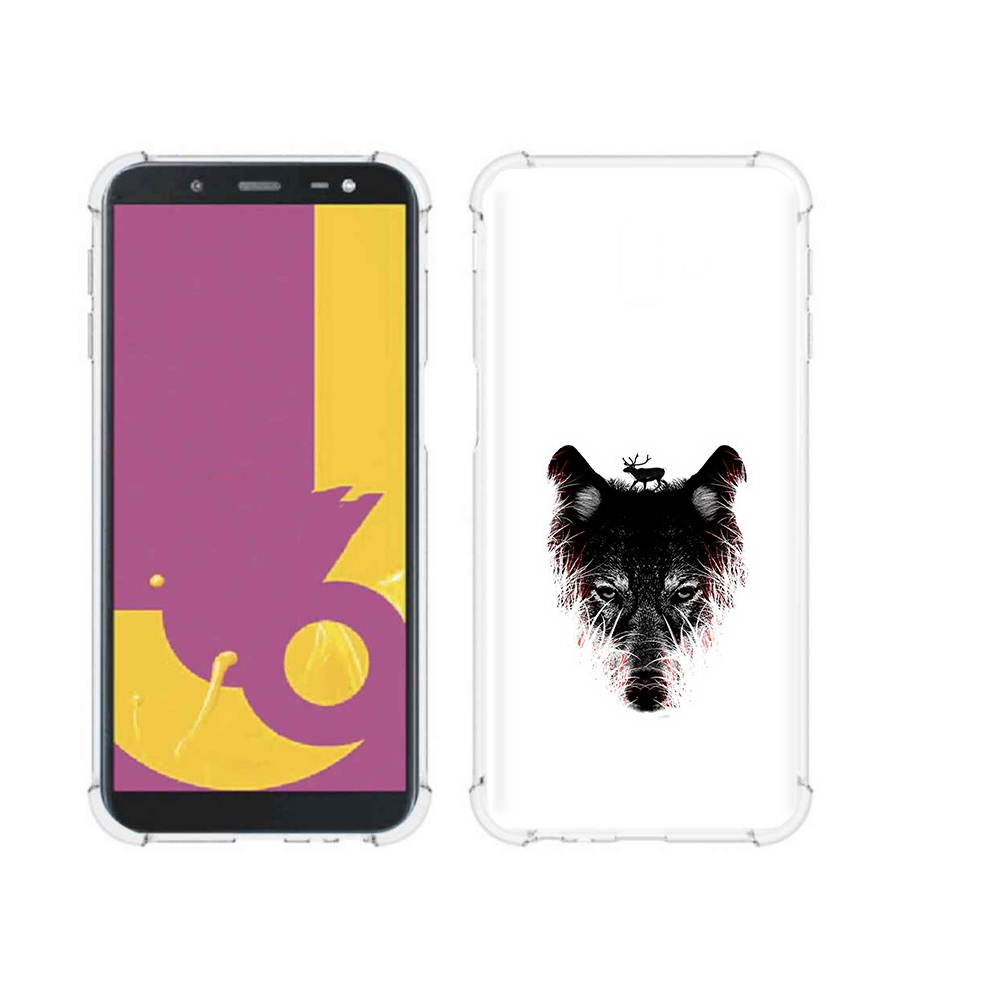 

Чехол MyPads Tocco для Samsung Galaxy J6+ (2018) волк в траве (PT119175.557.267), Прозрачный, Tocco