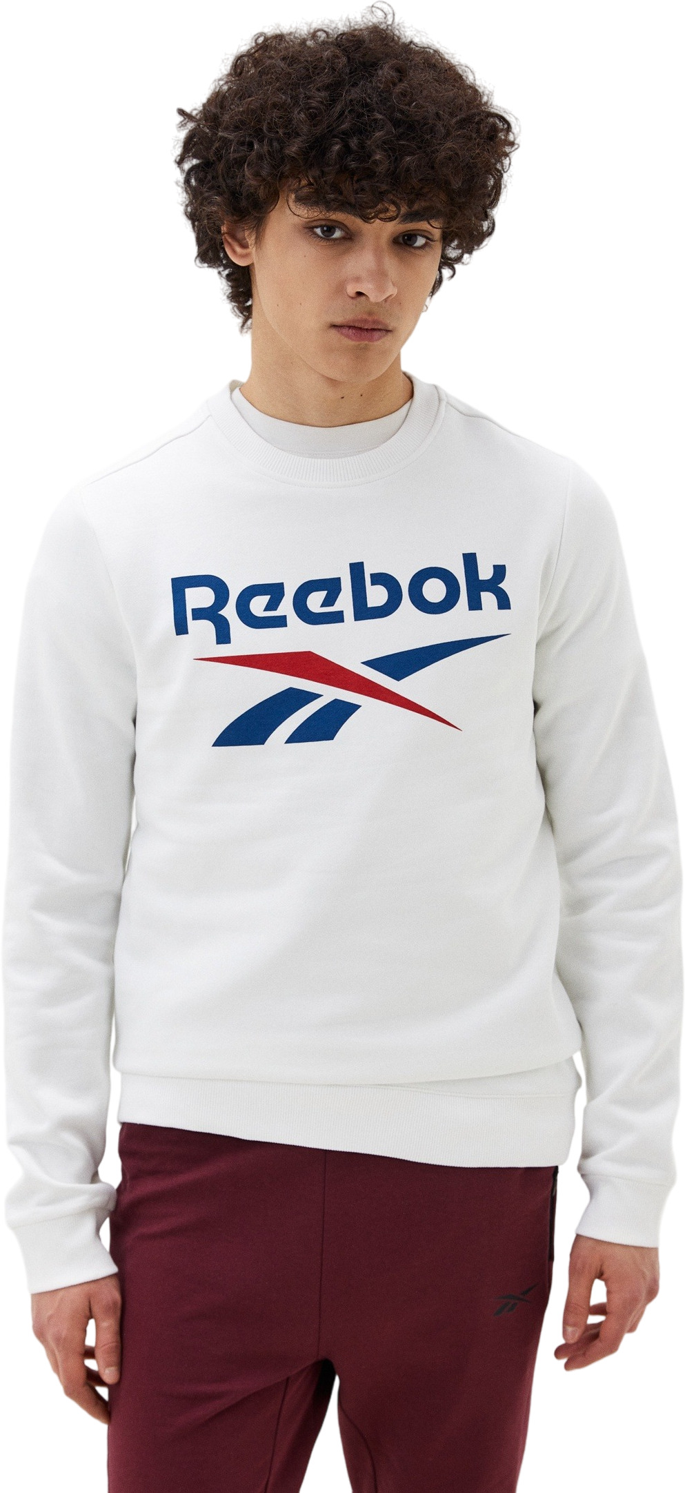 Свитшот мужской Reebok Ri Big Stacked Logo Crew белый XL