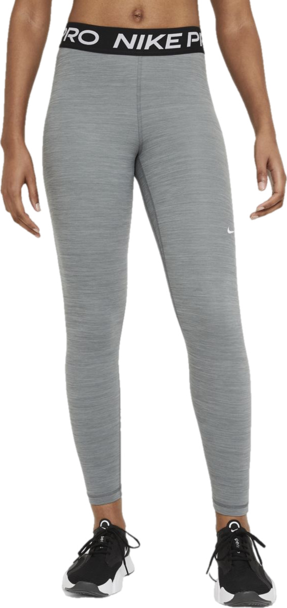 Леггинсы женские Nike W Pro Mid-Rise Leggings серые 2XL