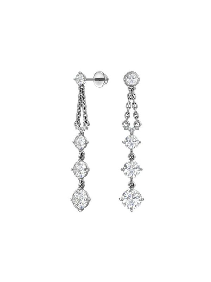 

Серьги пусеты из серебра TEO MAORI 8A6121173-00775, фианит, 8A6121173-00775