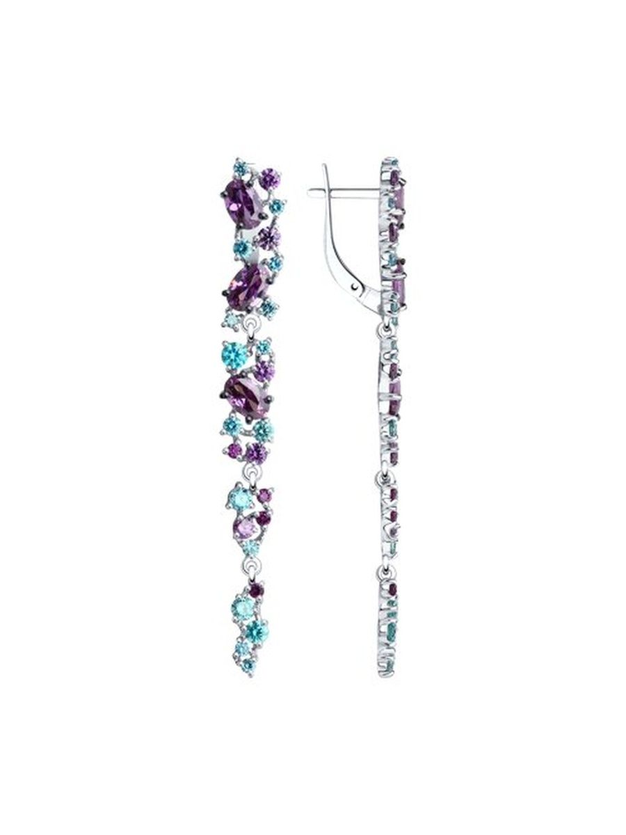

Серьги из серебра TEO MAORI 894022446, фианит, 894022446