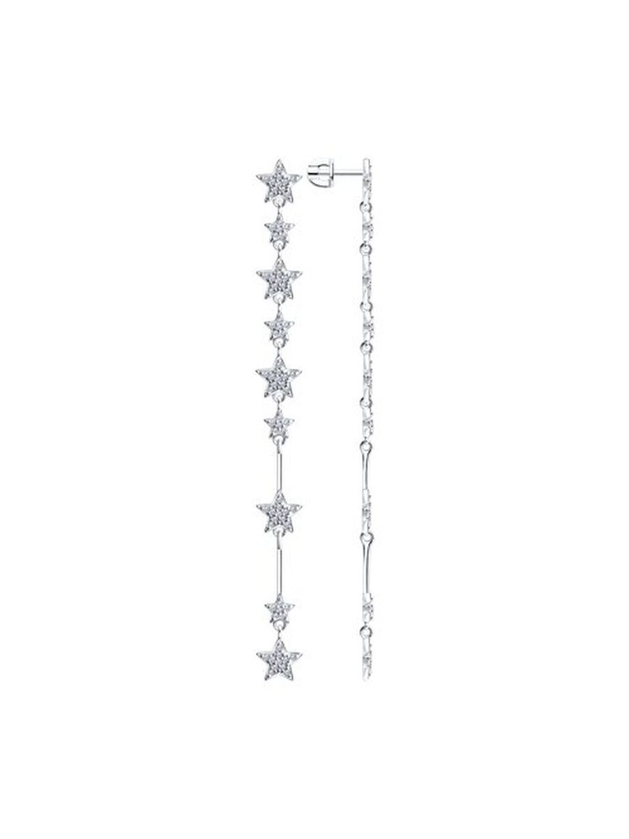 

Серьги из серебра TEO MAORI 894025292, фианит, 894025292