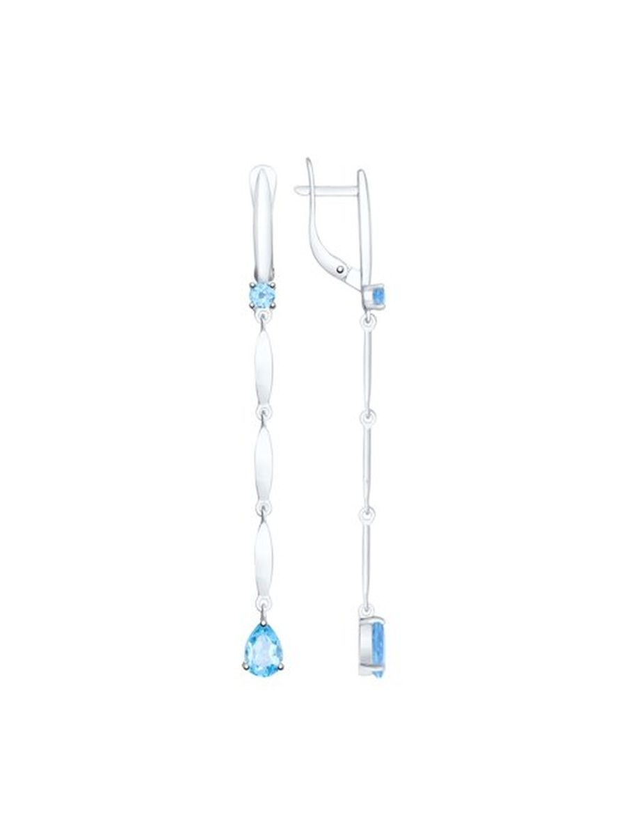 

Серьги из серебра TEO MAORI 892021761, топаз, 892021761