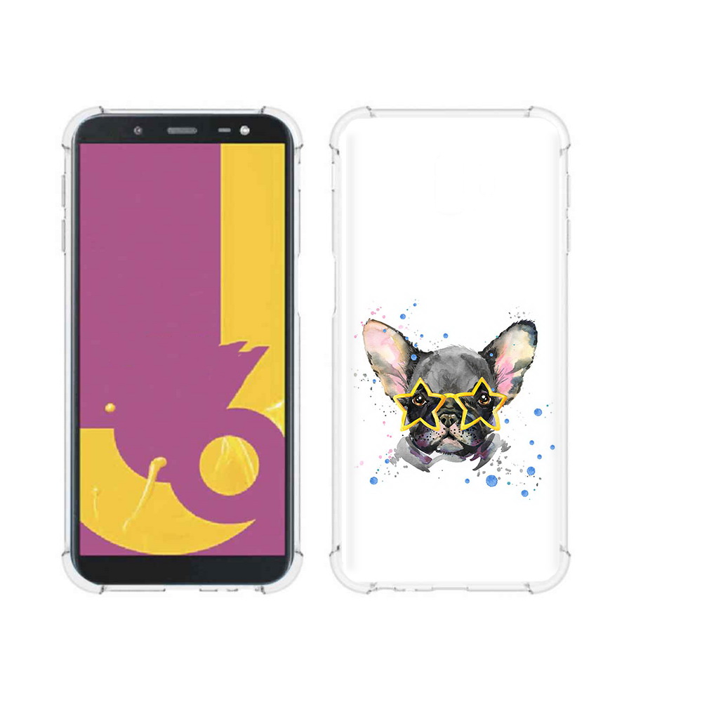 

Чехол MyPads Tocco для Samsung Galaxy J6+ (2018) буля в очках (PT119175.557.252), Прозрачный, Tocco