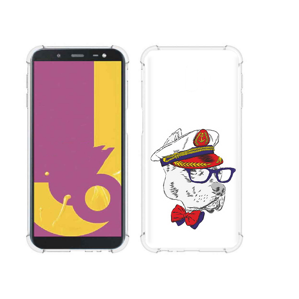 

Чехол MyPads Tocco для Samsung Galaxy J6+ (2018) бульдог (PT119175.557.251), Прозрачный, Tocco