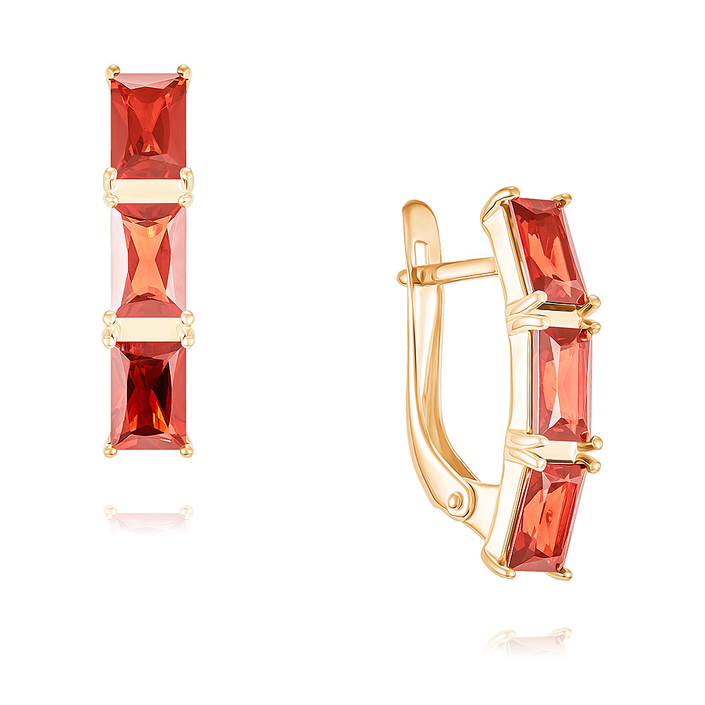 

Серьги из красного золота ADAMAS 24040778/01-А50-655, гранат, 24040778/01-А50-655