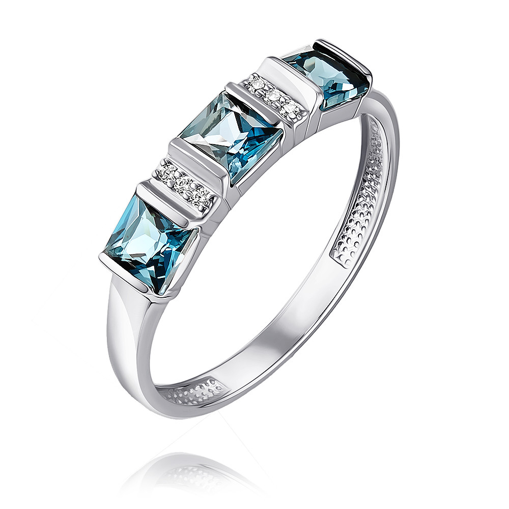 

Кольцо из белого золота р. , ADAMAS 14040775/01-А51Д-660, топаз/фианит, 14040775/01-А51Д-660