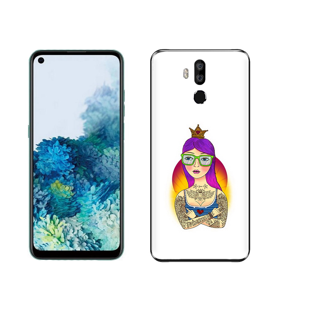 

Чехол MyPads Tocco для Oukitel K9 девушка в татуировках с короной, Прозрачный, Tocco