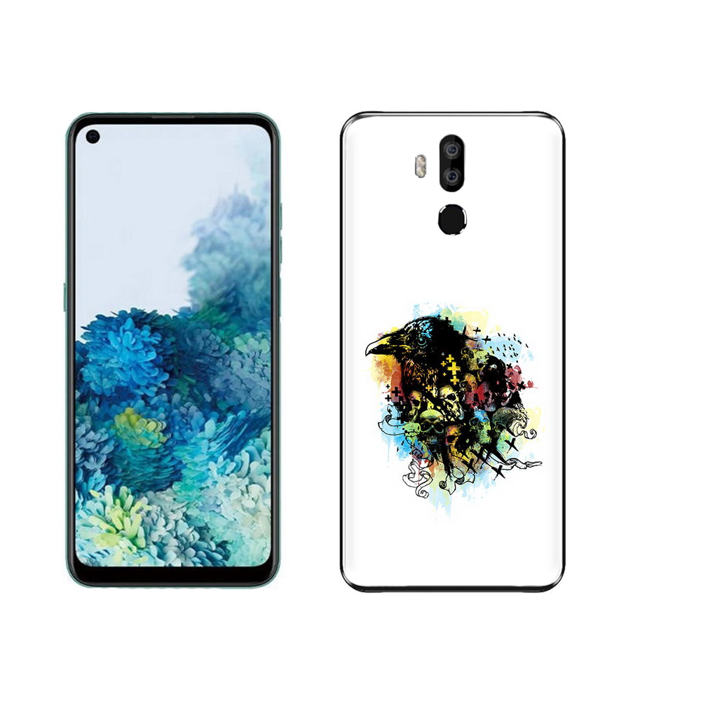 

Чехол MyPads Tocco для Oukitel K9 ворон и черепа, Прозрачный, Tocco