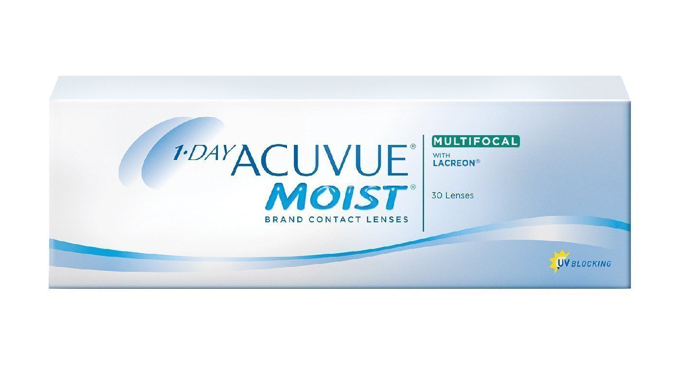 

Мультфокальные линзы Acuvue 1-Day Moist Multifocal, 30 линз, Add Mid +1,50 BC 8,4