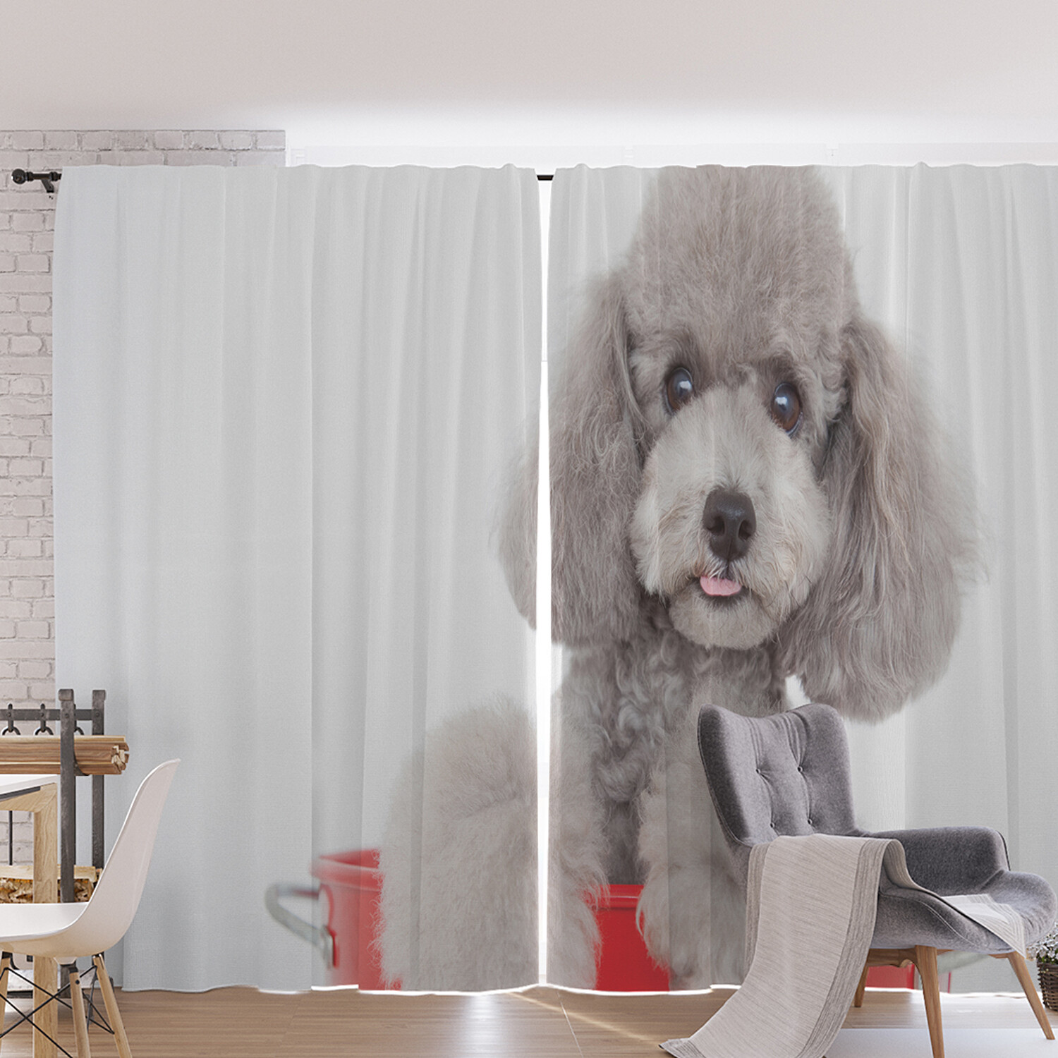 

Шторы и тюль pox_102115_170x265 Собачка в ведре JoyArty, Собачка в ведре