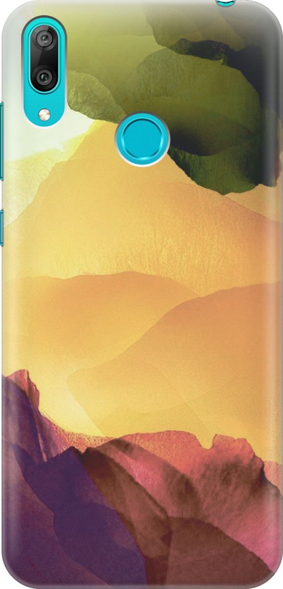 

Силиконовый чехол на Huawei Y7 (2019) "Разноцветный гербарий", Желтый;зеленый, 6188
