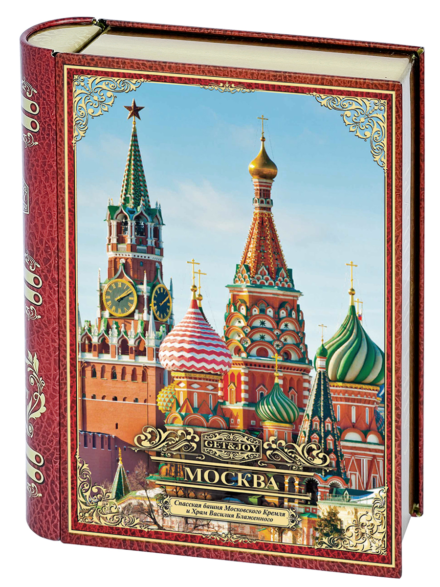 Чай черный GET&JOY листовой в жестяной книге Москва Кремль, 75 г