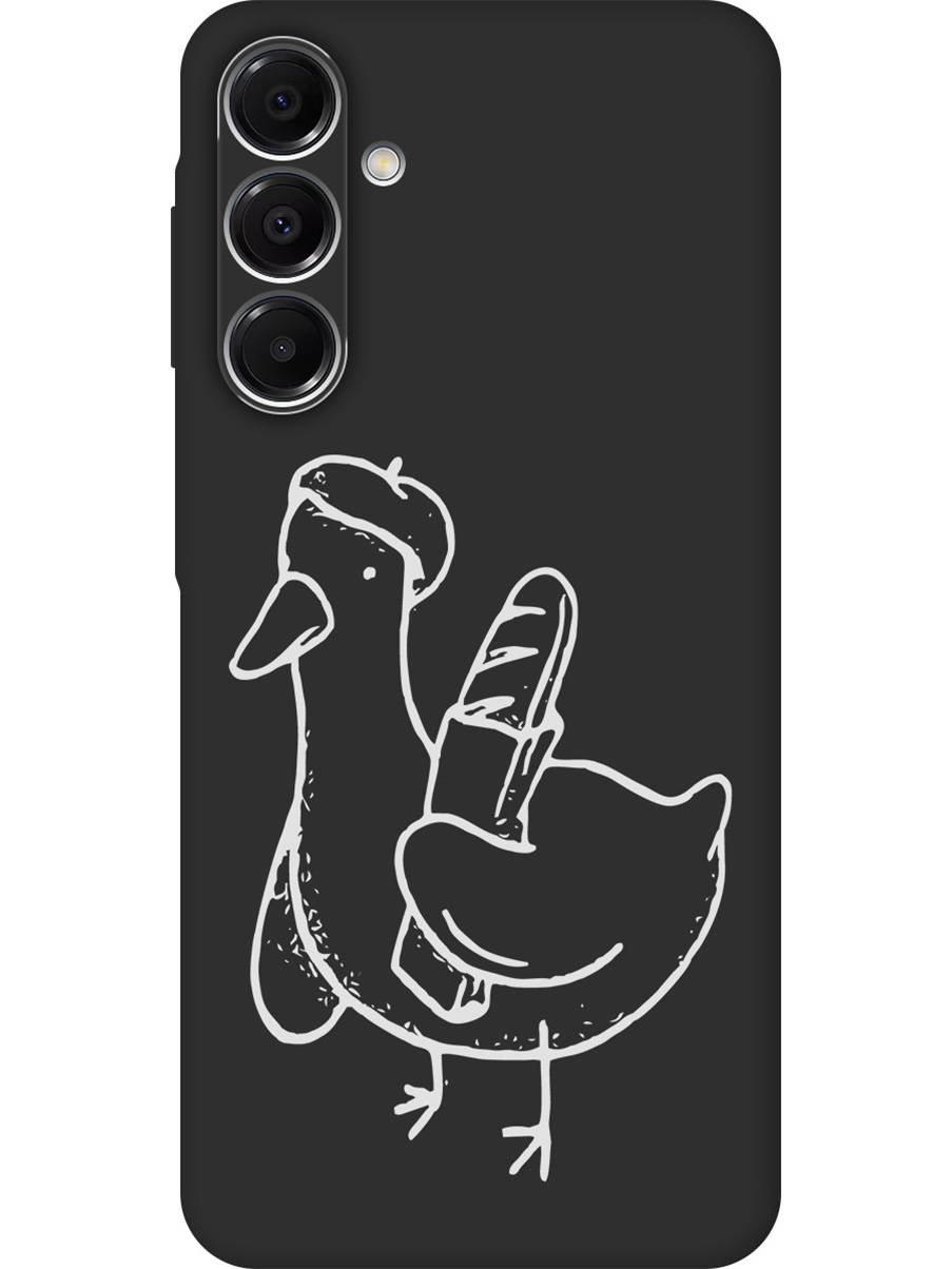 

Силиконовый чехол на Samsung Galaxy A16 с принтом "Французский гусь" матовый черный, Черный;белый;серый, 786721712