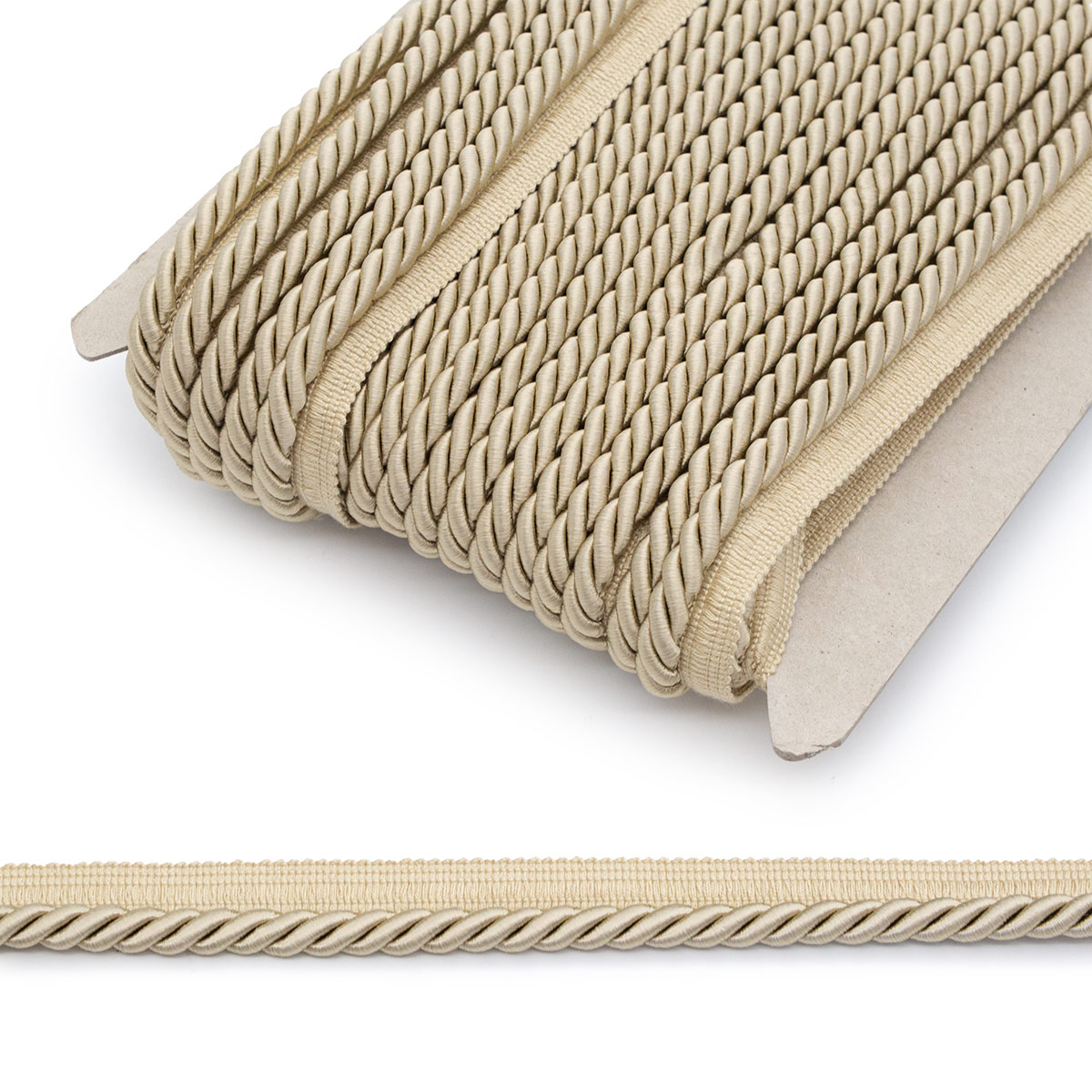 Кант витой ПРОТОС, 23-103 R, 9 мм*25 м, вискоза (103/07 серо-бежевый)