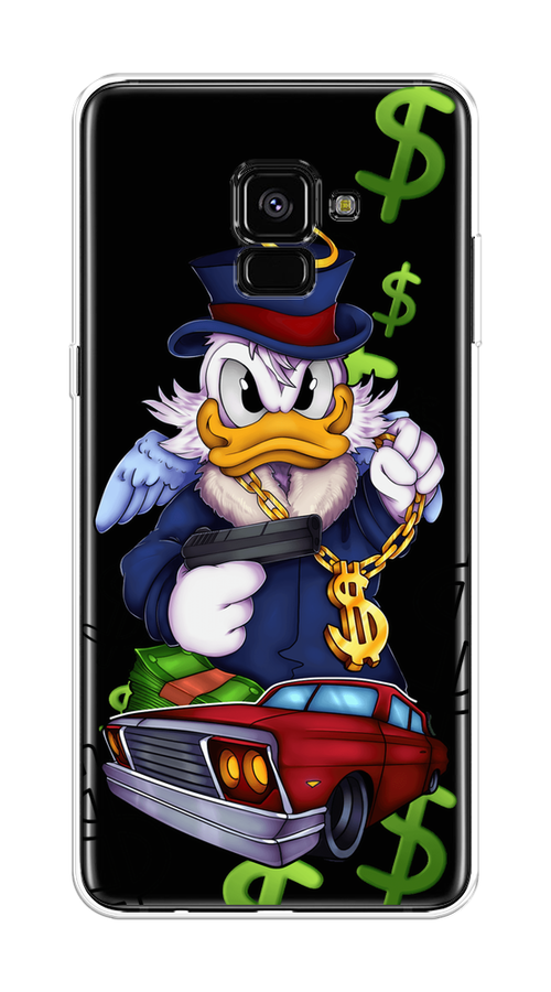 

Чехол на Samsung Galaxy A8 Plus 2018 "Scrooge McDuck with a Gold Chain", Красный;синий;белый, 25550-6
