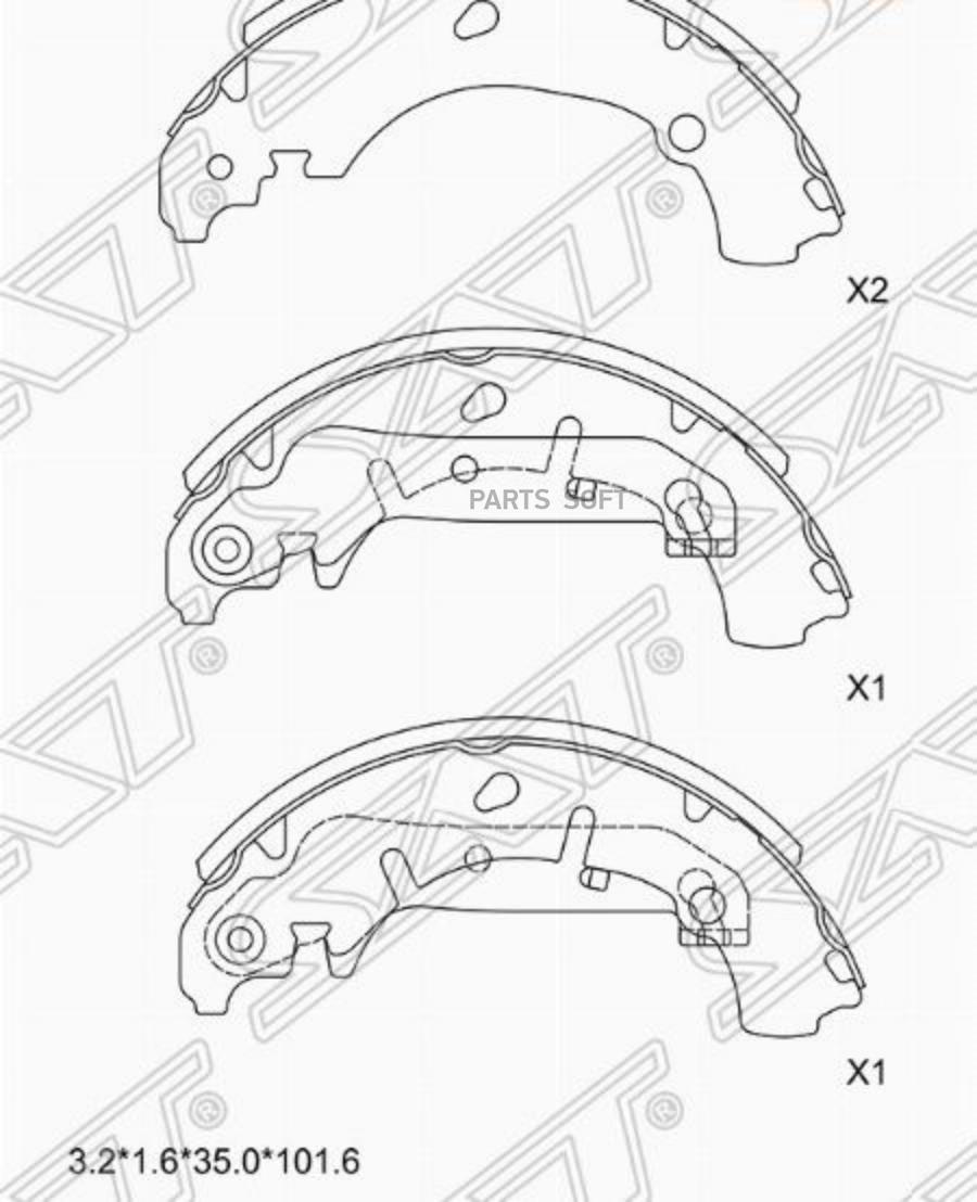 

Колодки тормозные зад барабанные mazda 2 dy 03-08/ford fiesta 95-08