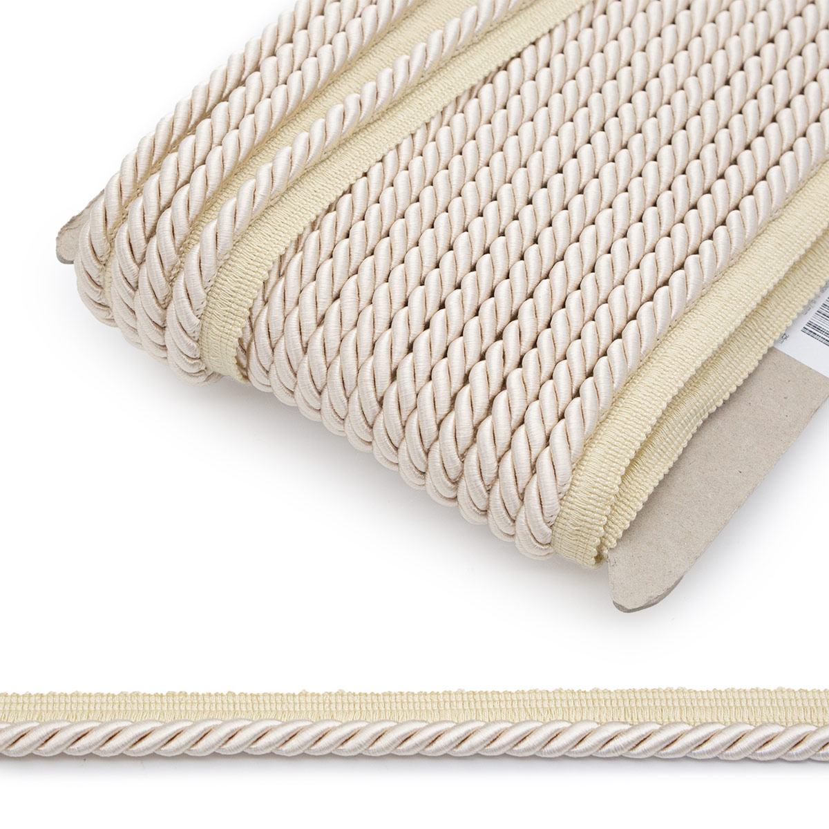 Кант витой ПРОТОС, 23-103 R, 9 мм*25 м, вискоза (103/03 сливочный)