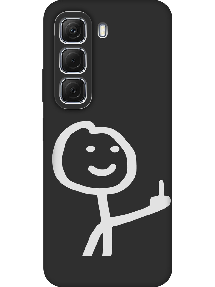 

Силиконовый чехол на Infinix Hot 50 4G с принтом "Fck" матовый черный, Черный;белый, 786718761