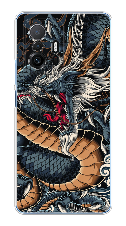 

Чехол на Xiaomi Mi 11T/11T Pro "Japanese Dragon", Коричневый;черный;синий, 313750-1