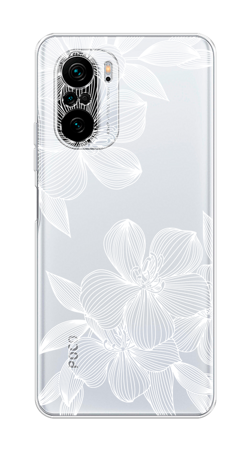 

Чехол на Xiaomi Poco F3/Redmi K40/Mi 11i "Крокус", Белый;прозрачный, 312650-1