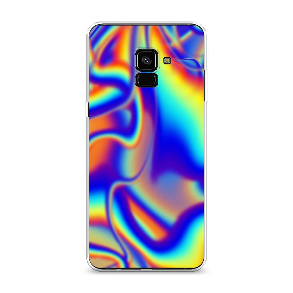 

Чехол на Samsung Galaxy A8 Plus 2018 "Яркая голограмма", Разноцветный, 25550-3