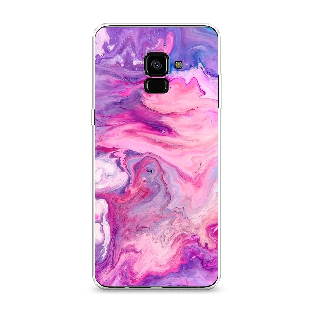 

Чехол на Samsung Galaxy A8 Plus 2018 "Нежно-розовая абстракция", Розовый, 25550-3