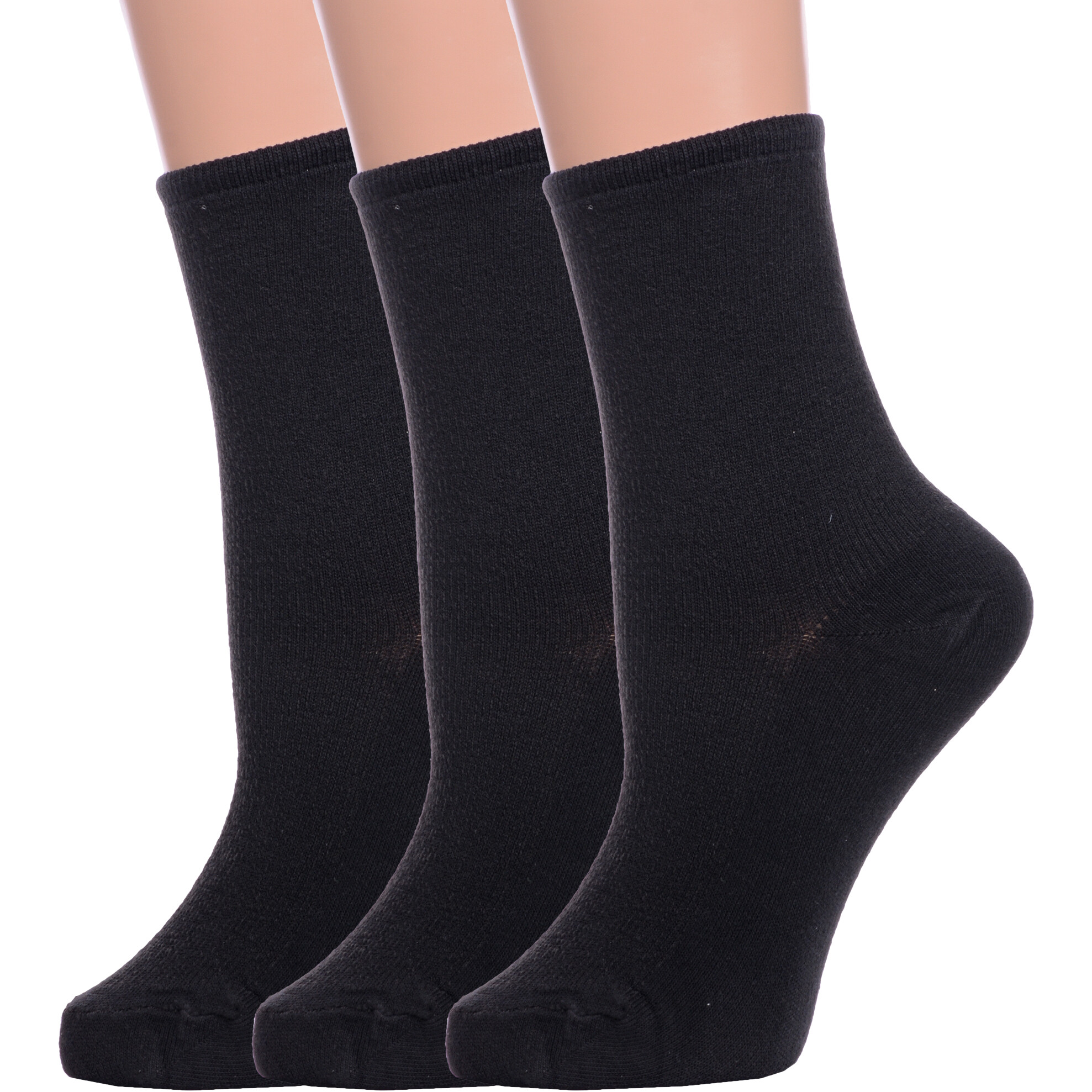 Комплект носков женских Альтаир 3-М198 черных 25 3 пары