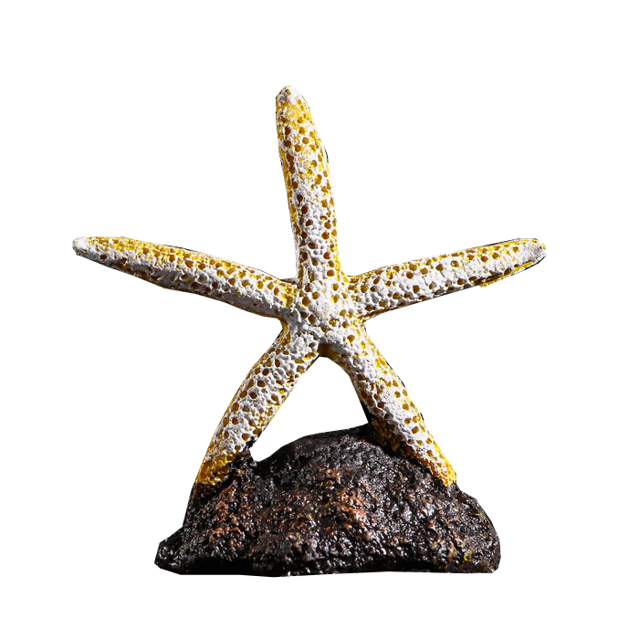 фото Морская звезда пижон аква на подставке, 7,5 х 3,5 х 8 см, желтая