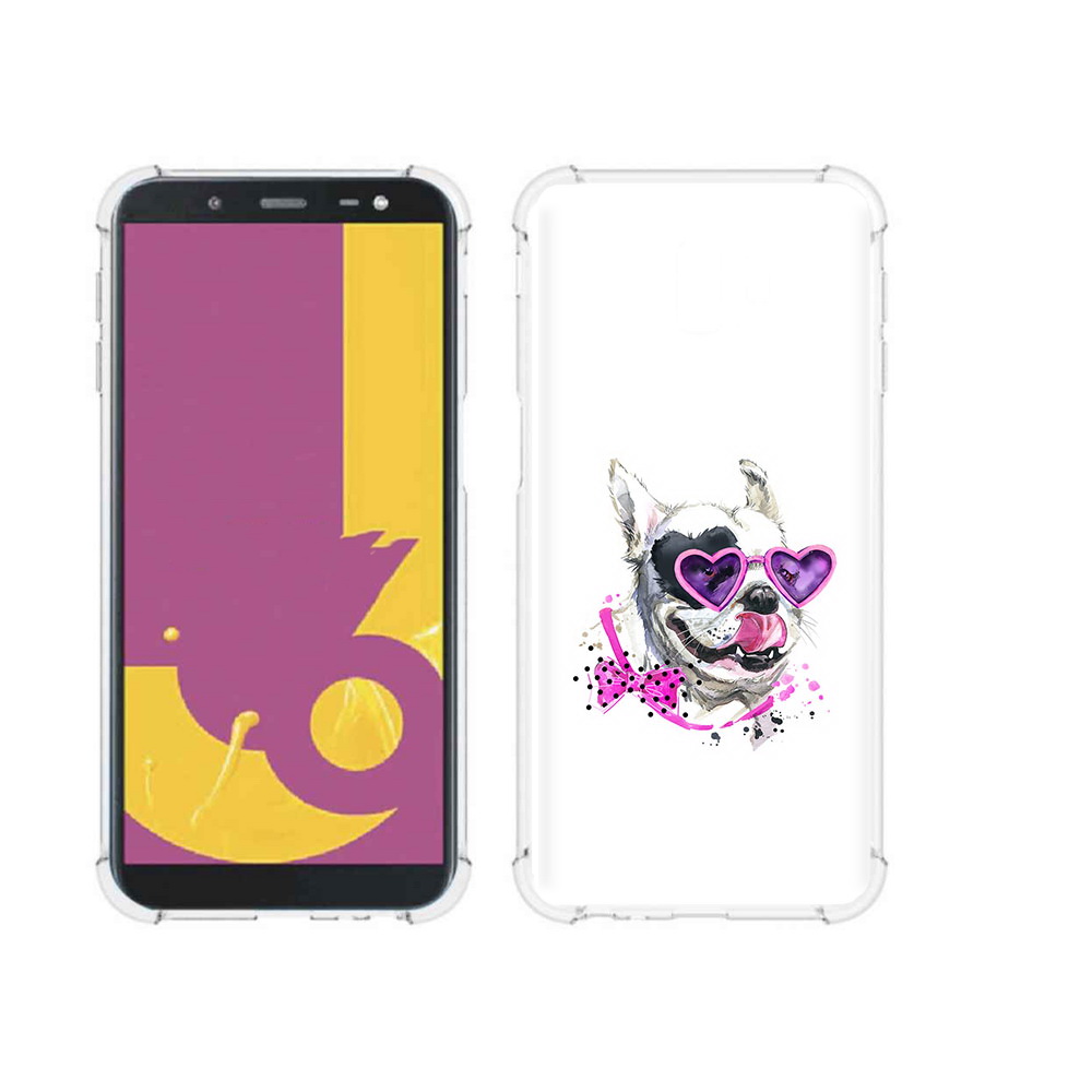 

Чехол MyPads Tocco для Samsung Galaxy J6+ (2018) акварельный пёс (PT119175.557.218), Прозрачный, Tocco