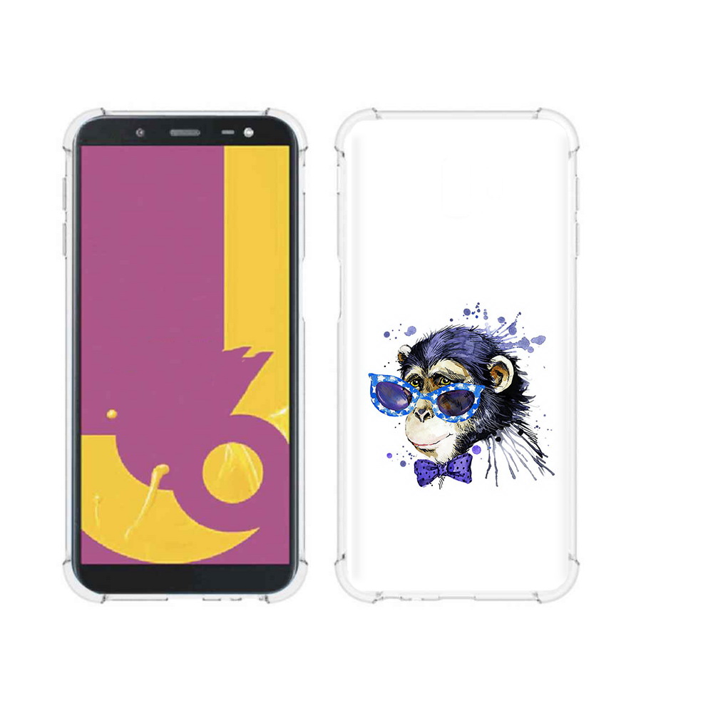 

Чехол MyPads Tocco для Samsung Galaxy J6+ (2018) акварельная обезьяна (PT119175.557.216), Прозрачный, Tocco