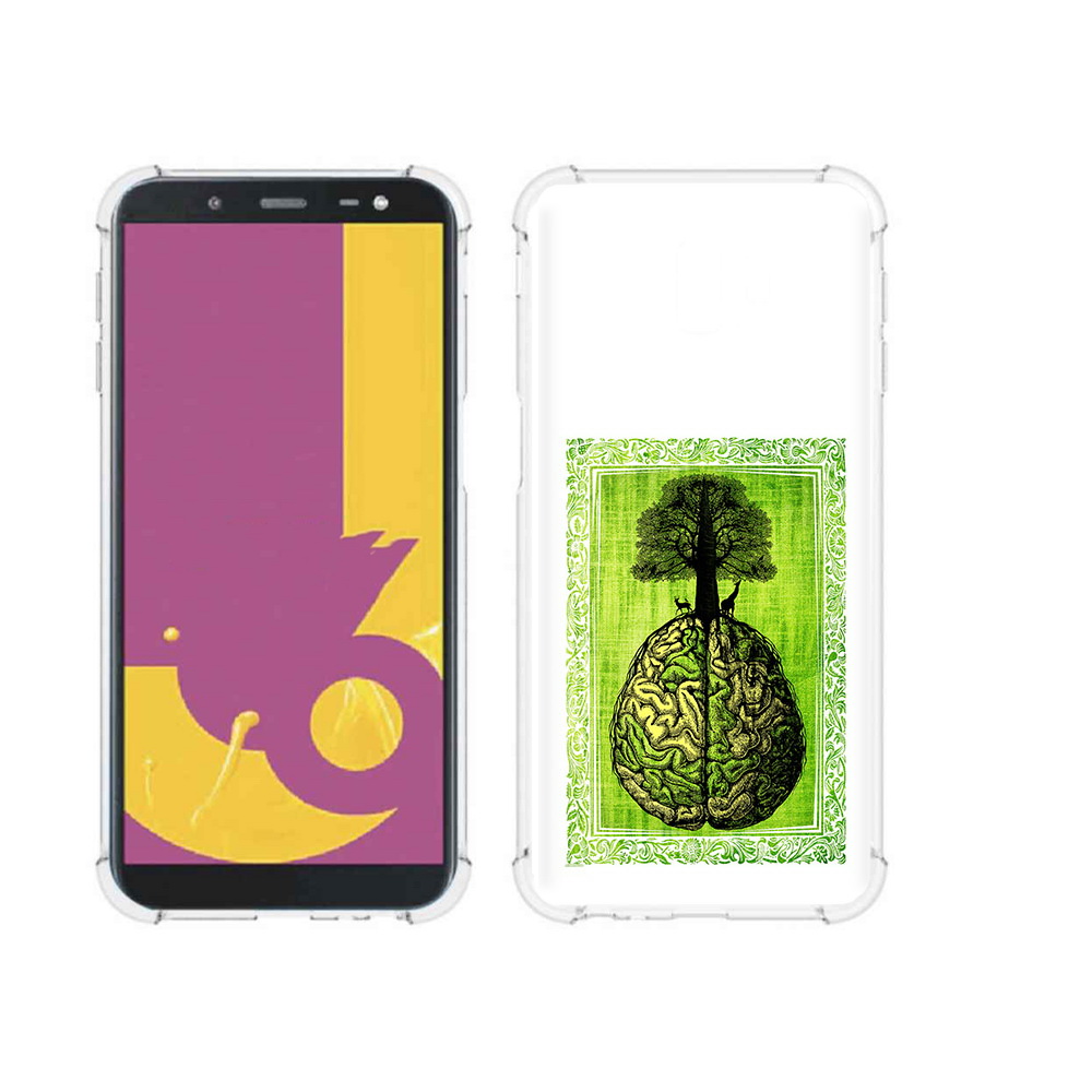 

Чехол MyPads Tocco для Samsung Galaxy J6+ (2018) абстракция здоровый мозг, Прозрачный, Tocco