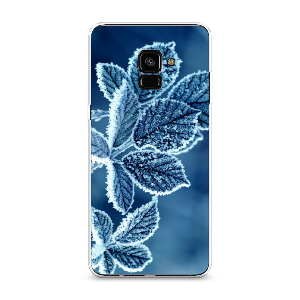 

Чехол на Samsung Galaxy A8 Plus 2018 "Зима 6", Голубой;белый, 25550-2