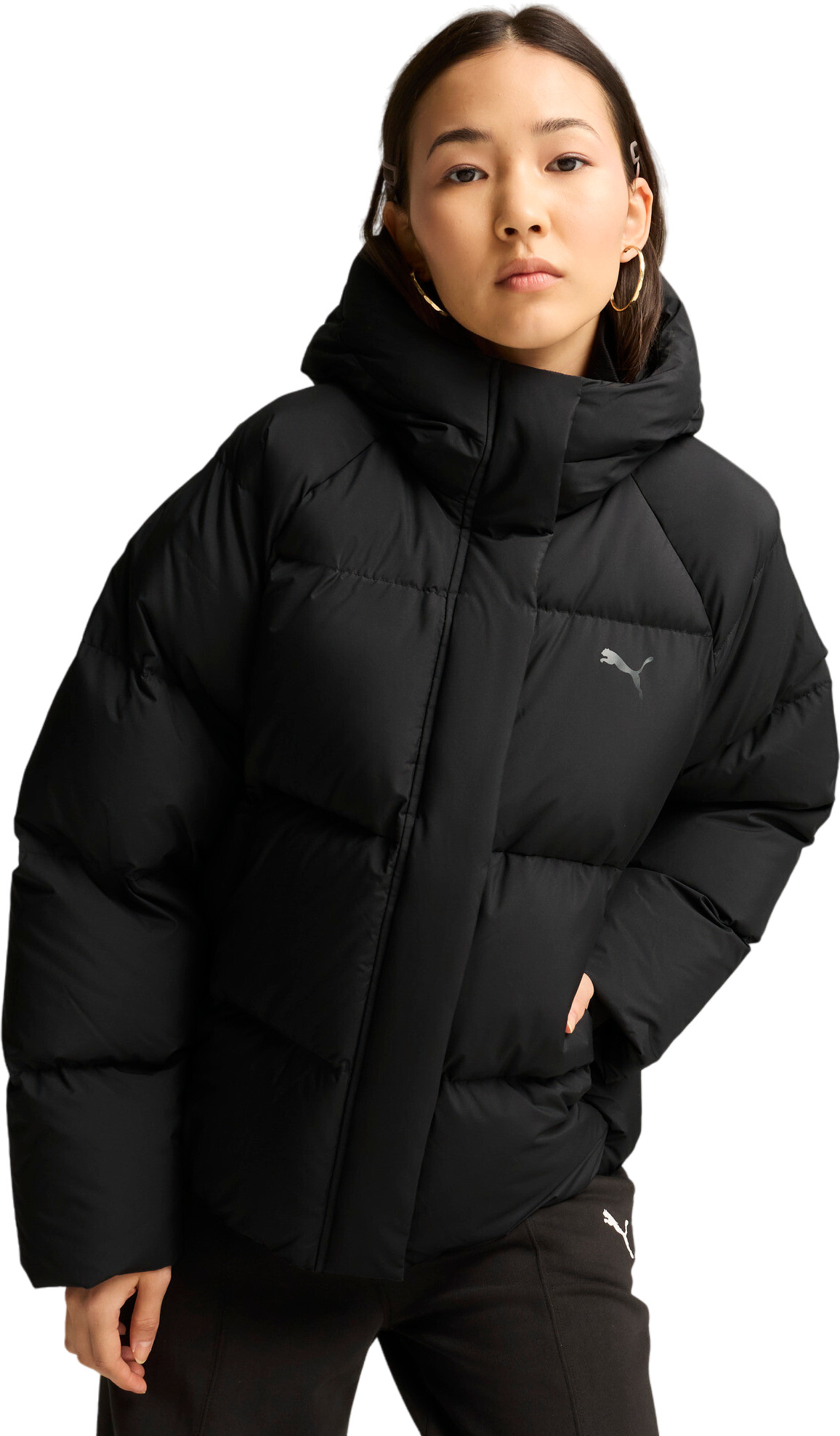 

Пуховик женский PUMA Down Puffer Jacket черный S, Down Puffer Jacket
