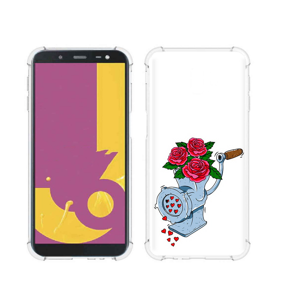 

Чехол MyPads Tocco для Samsung Galaxy J6+ (2018) Цветочные сердца (PT119175.557.199), Прозрачный, Tocco