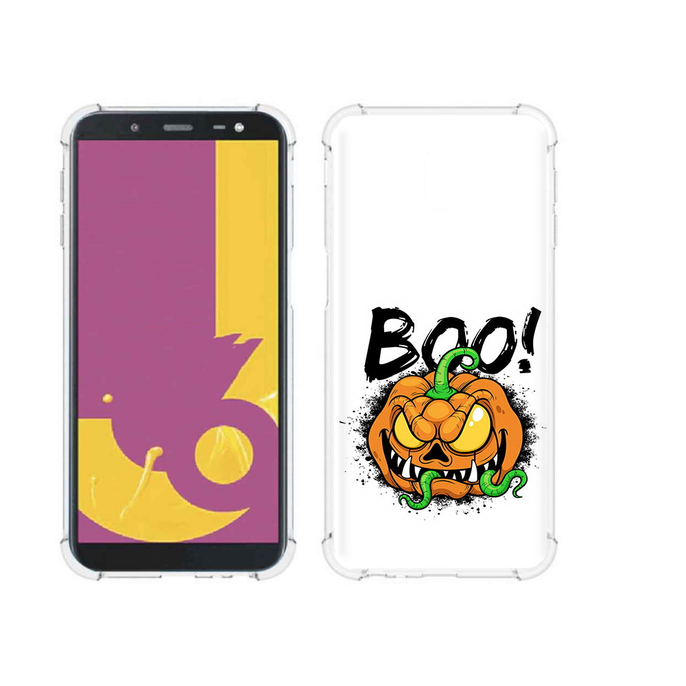 

Чехол MyPads Tocco для Samsung Galaxy J6+ (2018) Хэллоуин бу (PT119175.557.193), Прозрачный, Tocco