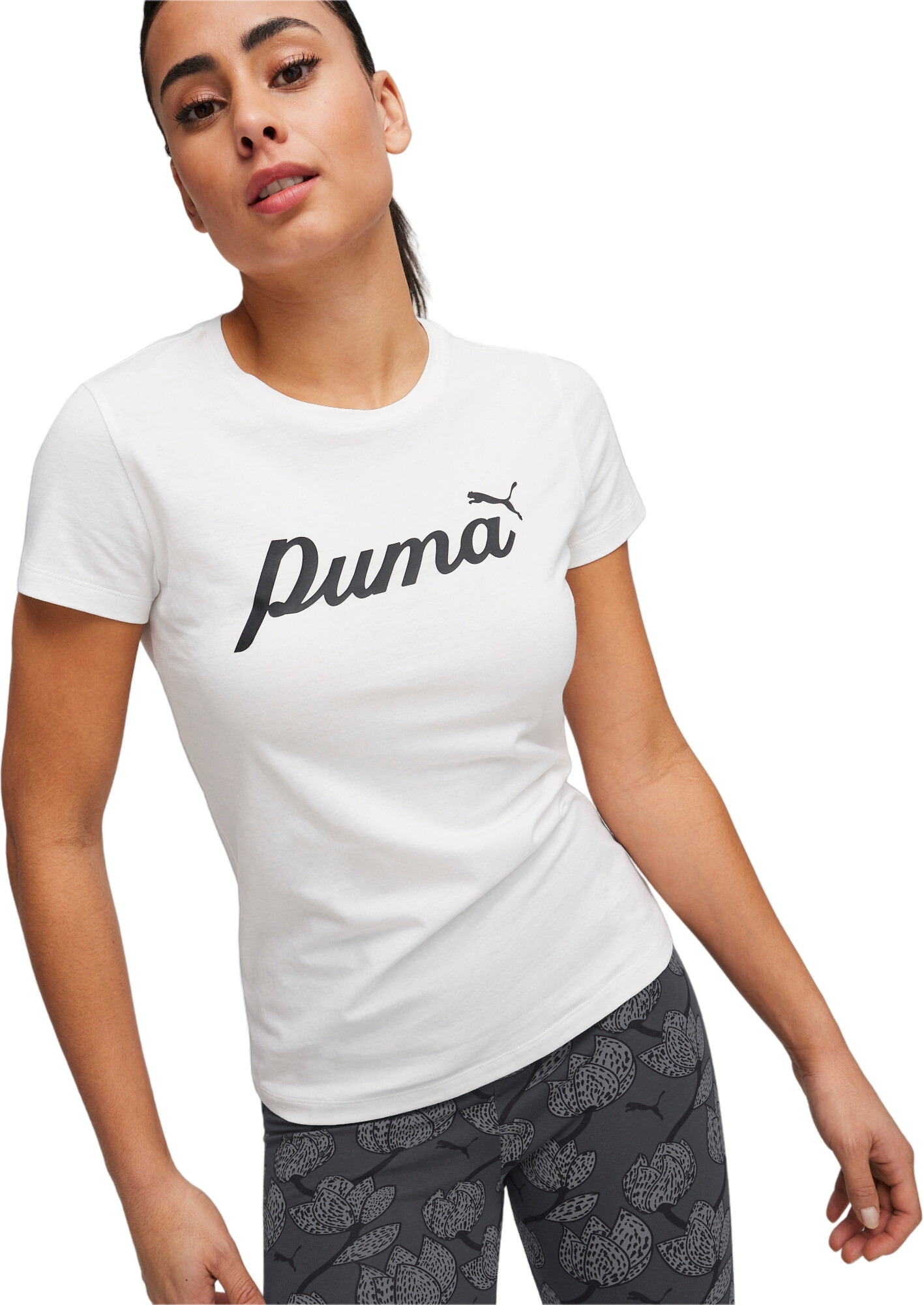 

Футболка женская PUMA Ess+ Script Tee белая 2XL, Белый, Ess+ Script Tee