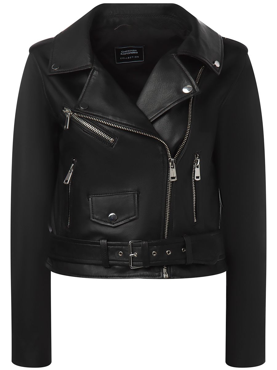 

Кожаная куртка женская СНЕЖНАЯ КОРОЛЕВА SQASHLJ8309 черная 46 RU, Черный, SQASHLJ8309