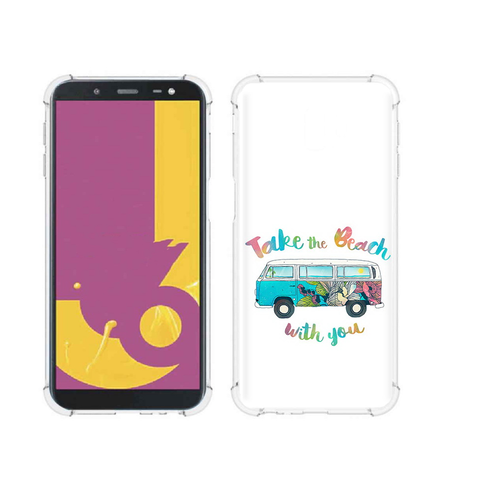 

Чехол MyPads Tocco для Samsung Galaxy J6+ (2018) Хиппи автобус (PT119175.557.190), Прозрачный, Tocco